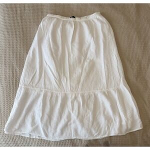 Banana Republic Women's White Cotton Gauze Smocked Maxi Skirt (M) Boho Coastal